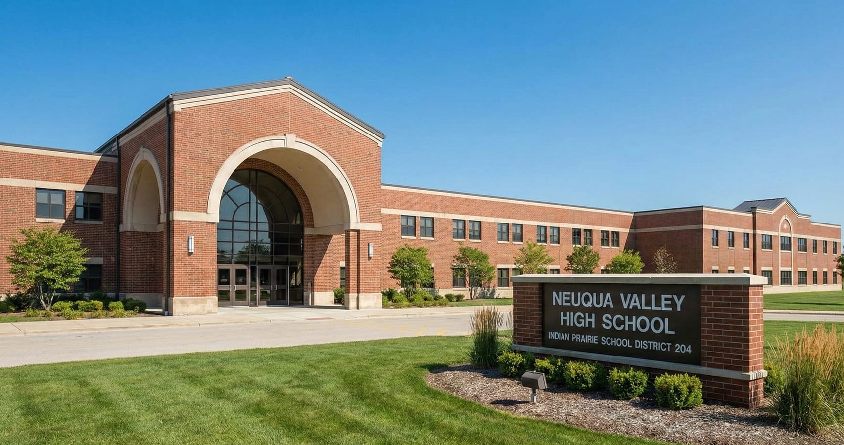 Modern school building in Indian Prairie School District 204 (IPSD 204), serving families in Naperville, Aurora, Plainfield, and Bolingbrook.