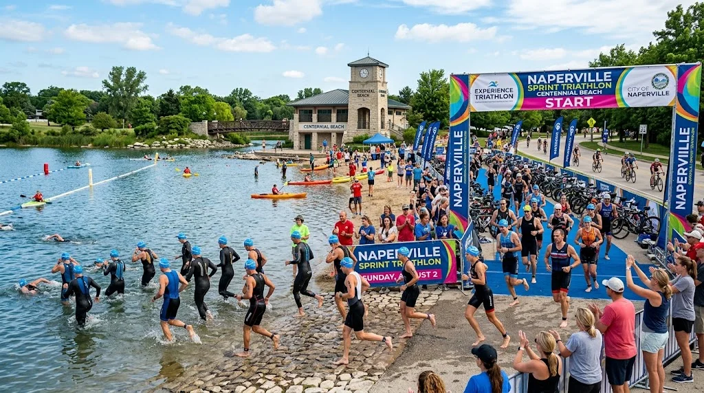 Featured image for “The Magnificent Naperville Sprint Triathlon at Centennial Beach”