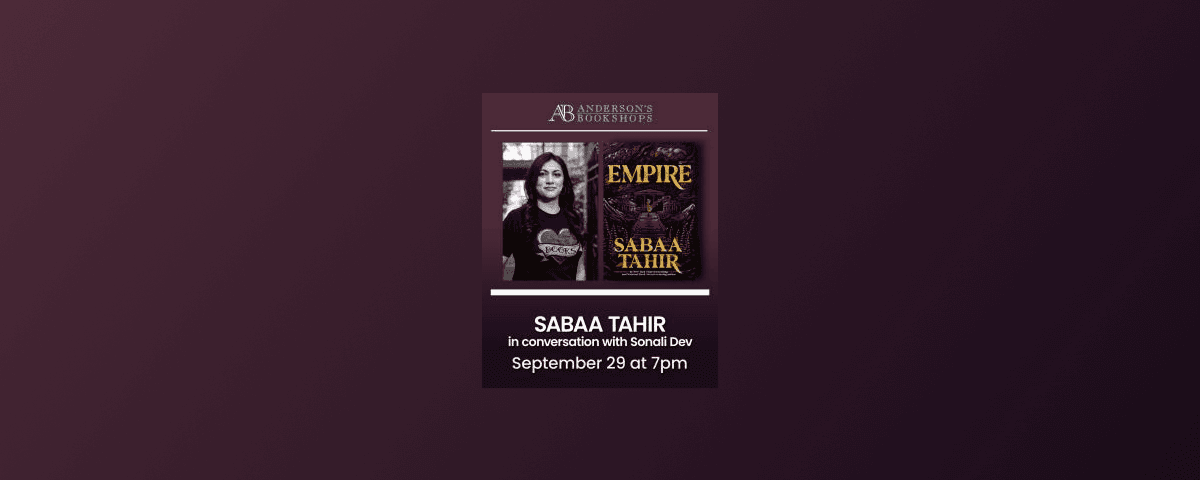 Naperville 8 Featured image for “Sabaa Tahir: Empire Book Release & Author Event (In Conversation with Sonali Dev)”