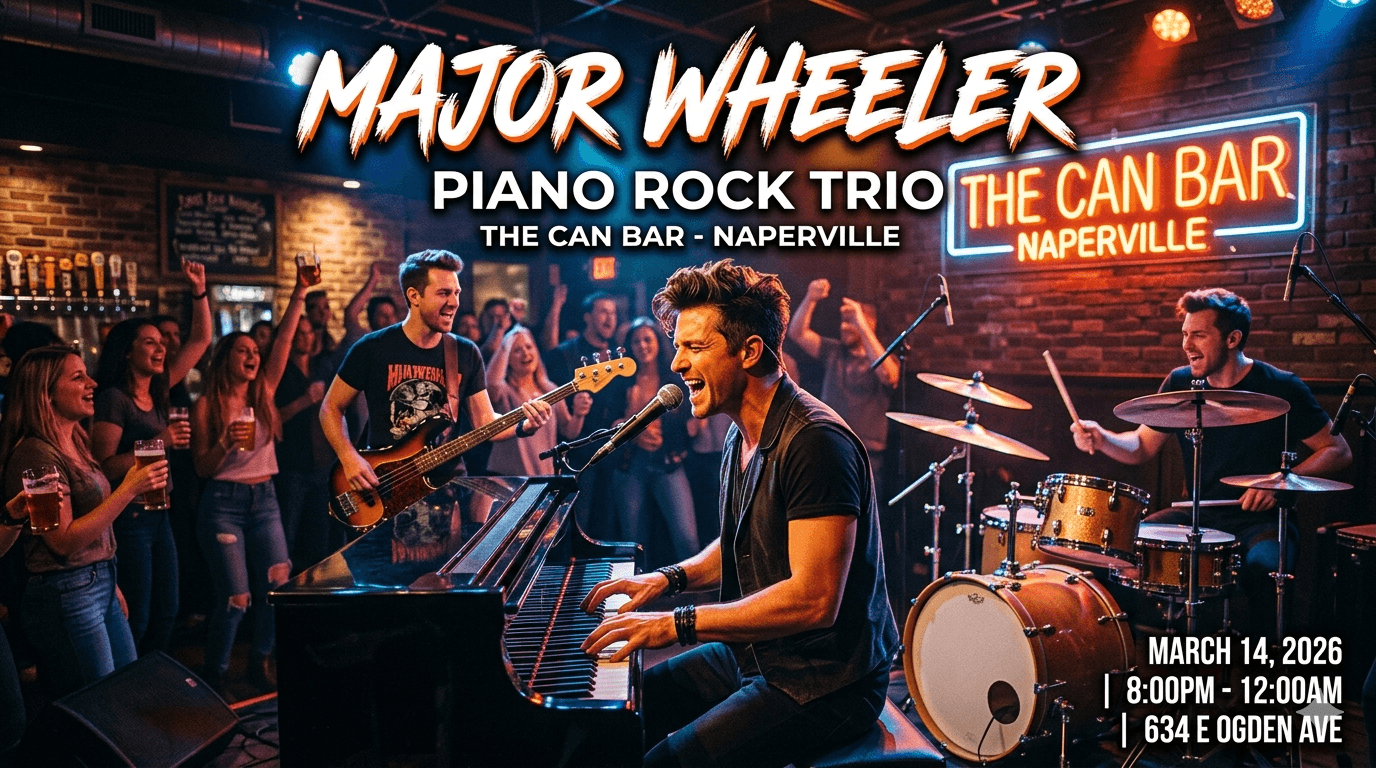 Major Wheeler: Piano Rock Trio at The Can Bar