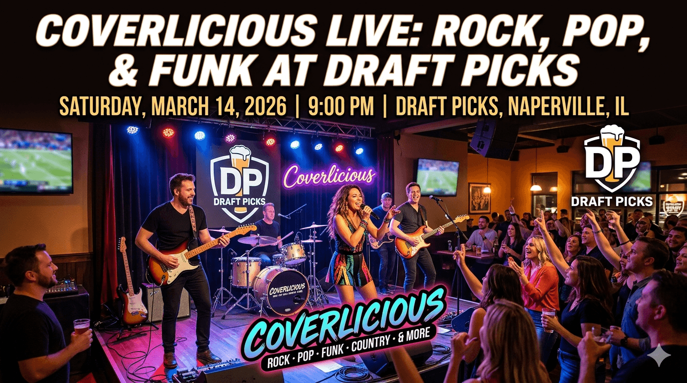 Coverlicious Live: Rock, Pop, & Funk at Draft Picks