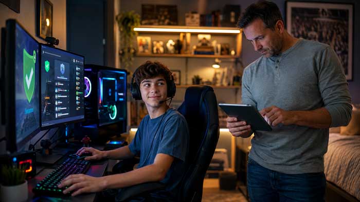 Naperville Police Chief Jason Arres discusses online safety tips for children and teens, including gaming chat risks and parental controls for smartphones.