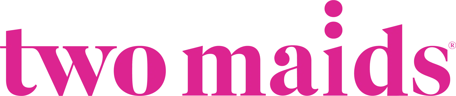 Two Maids logo for house cleaning, recurring cleaning, deep cleaning, apartment cleaning, and move-in or move-out cleaning services in Naperville, Illinois.