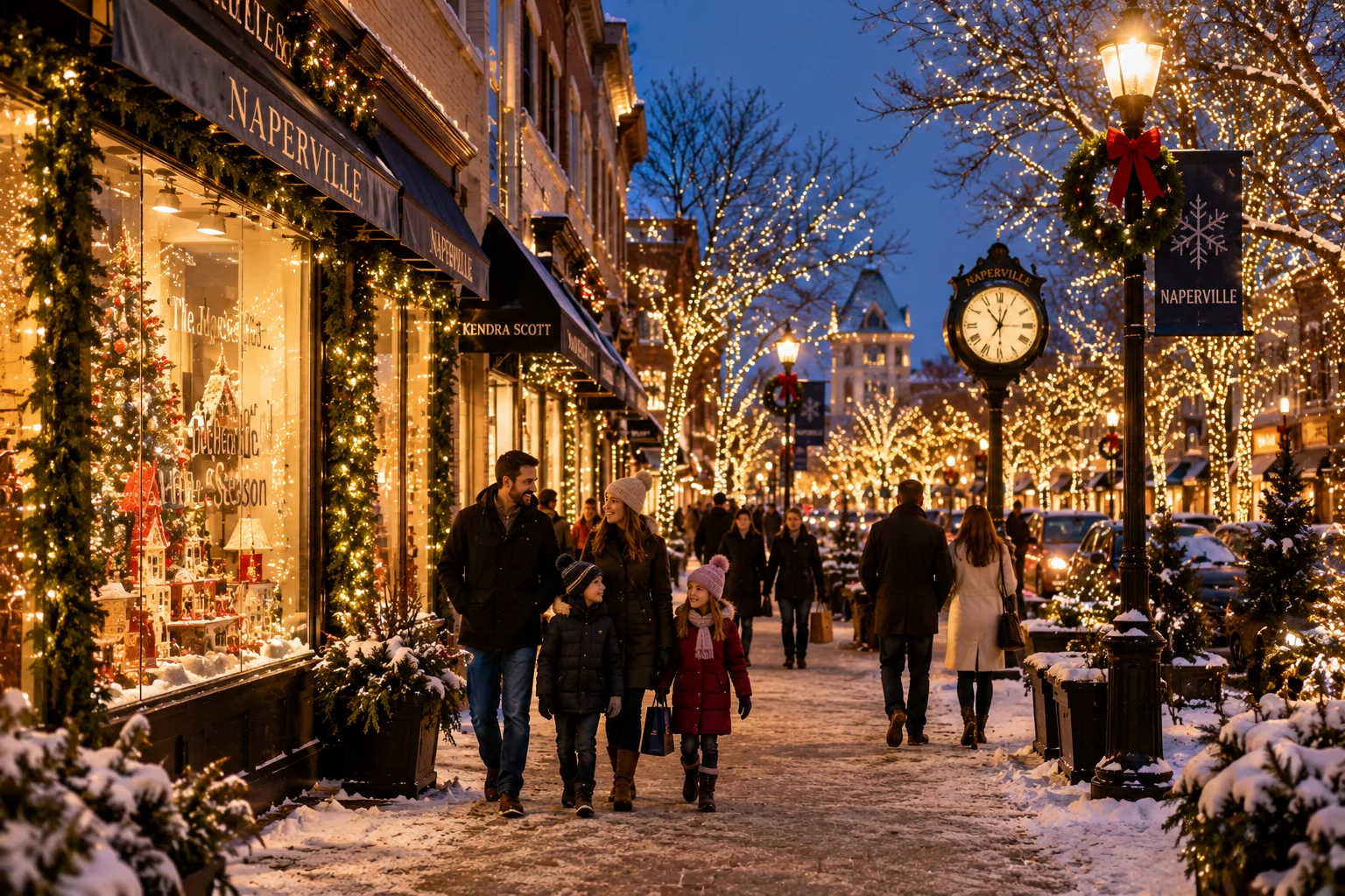 Downtown Naperville Lights Up