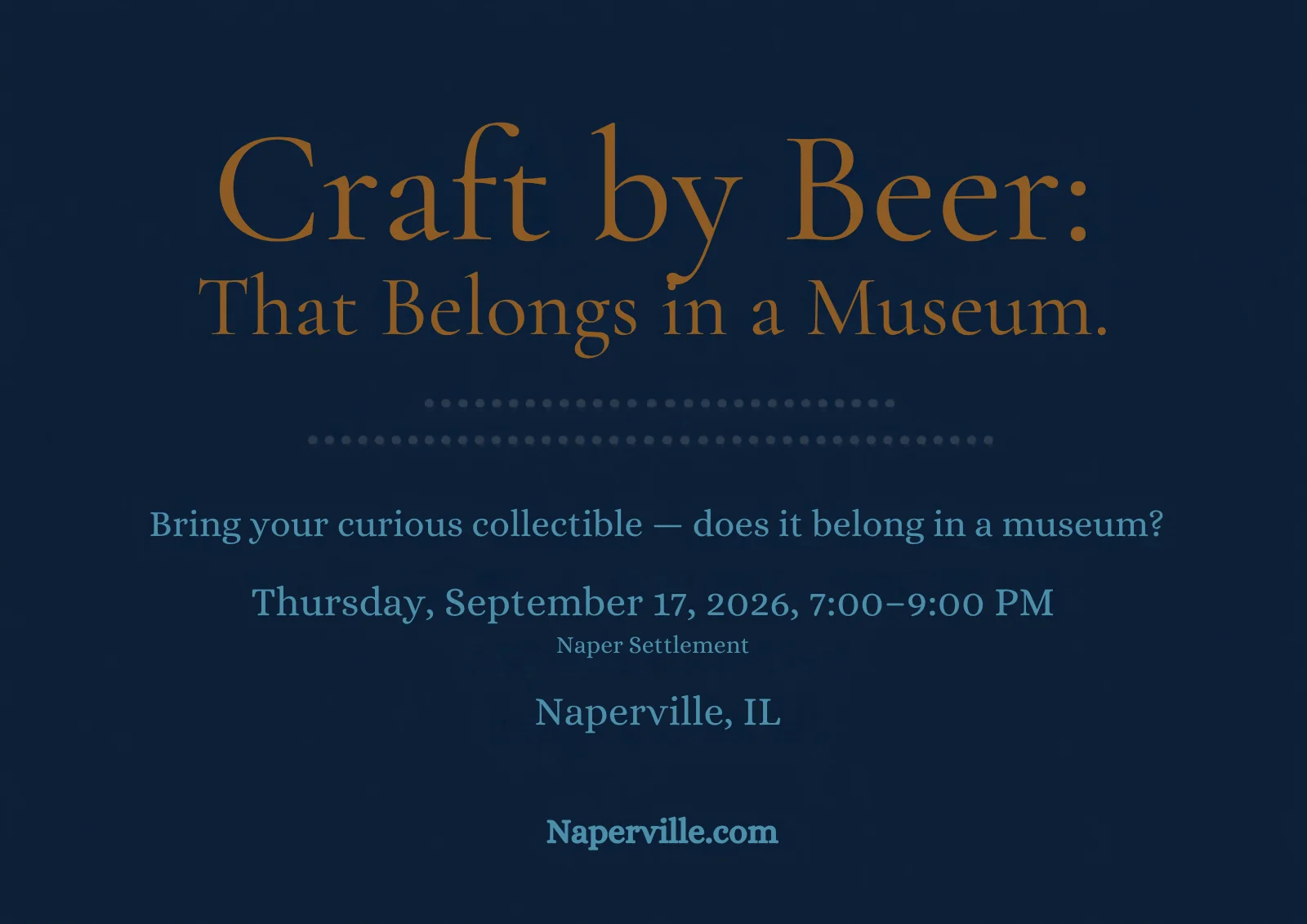 Featured image for “Craft by Beer: That Belongs in a Museum”