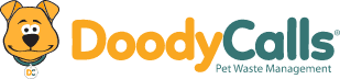 DoodyCalls logo for pet waste removal and yard cleanup services in the Naperville area.