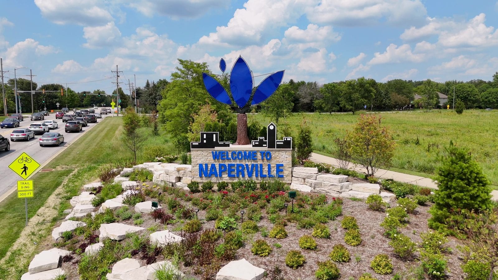 Buying a Foreclosure or Short Sale in Naperville: How Each One Works 3 Finding bank-owned and short sale homes: aerial of the Welcome to Naperville sign