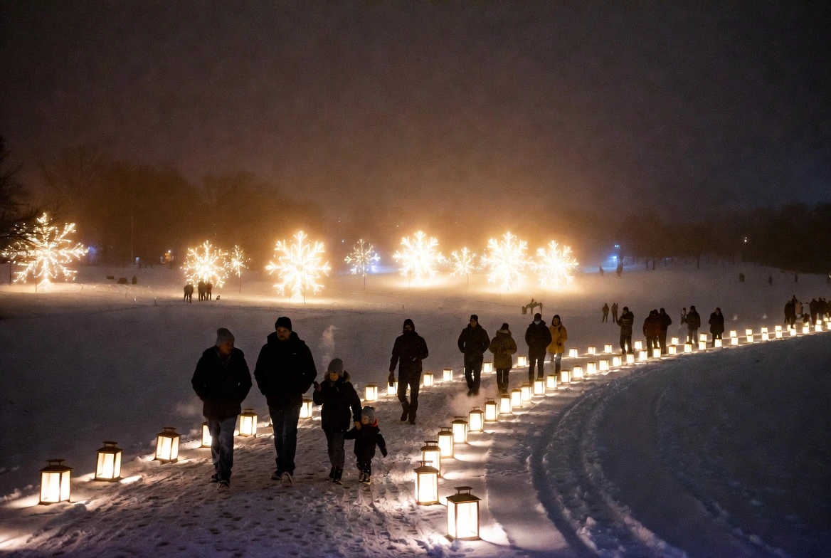 Glow in the Snow: Winter Night Walk