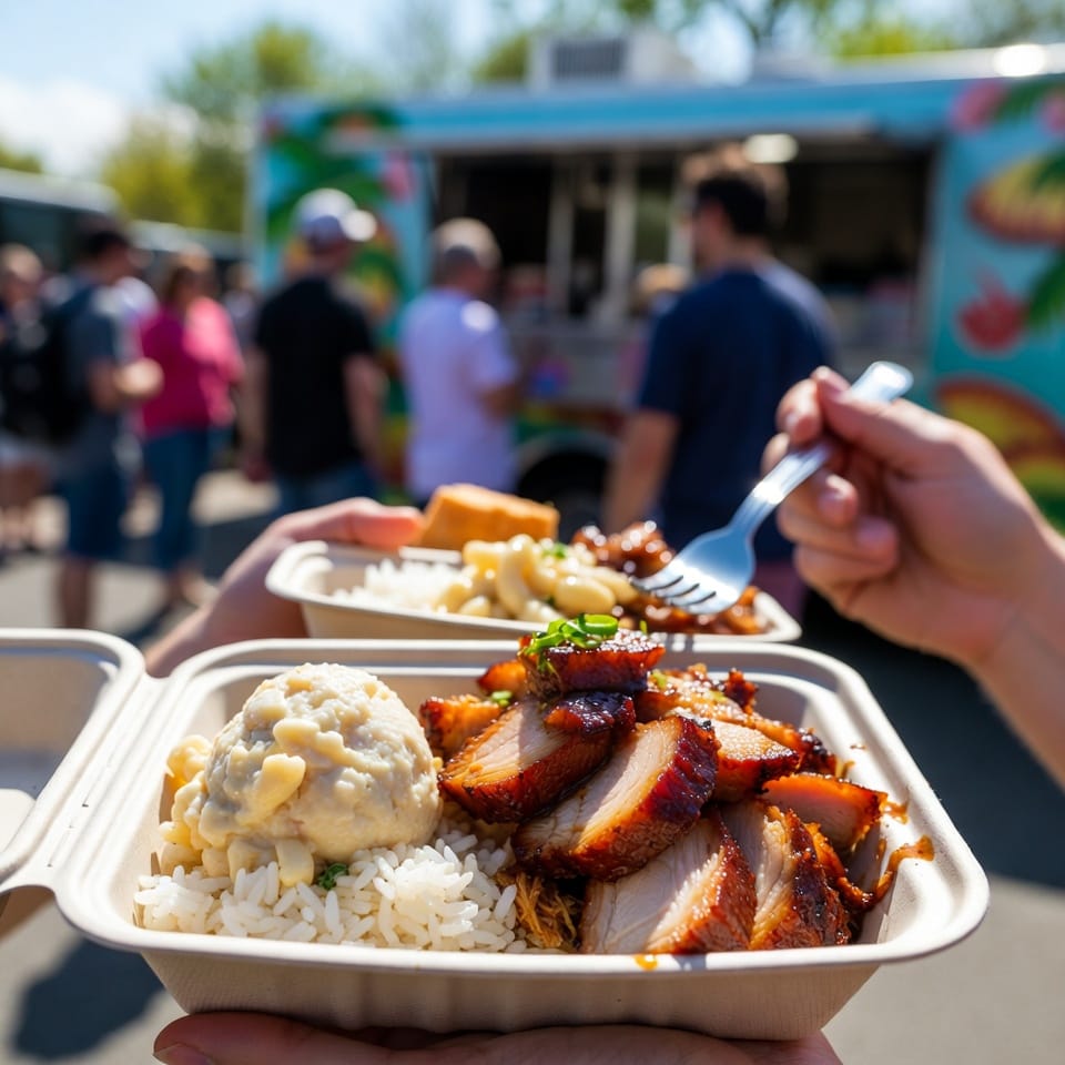 Hawaiian food truck serving authentic Hawaiian cuisine at Naperville Food Truck Festival 2026
