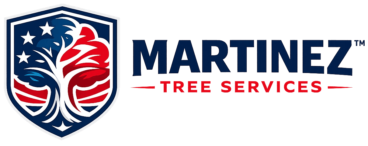Martinez Tree Services logo for tree removal, tree trimming, land clearing, and tree maintenance services in the Naperville area.