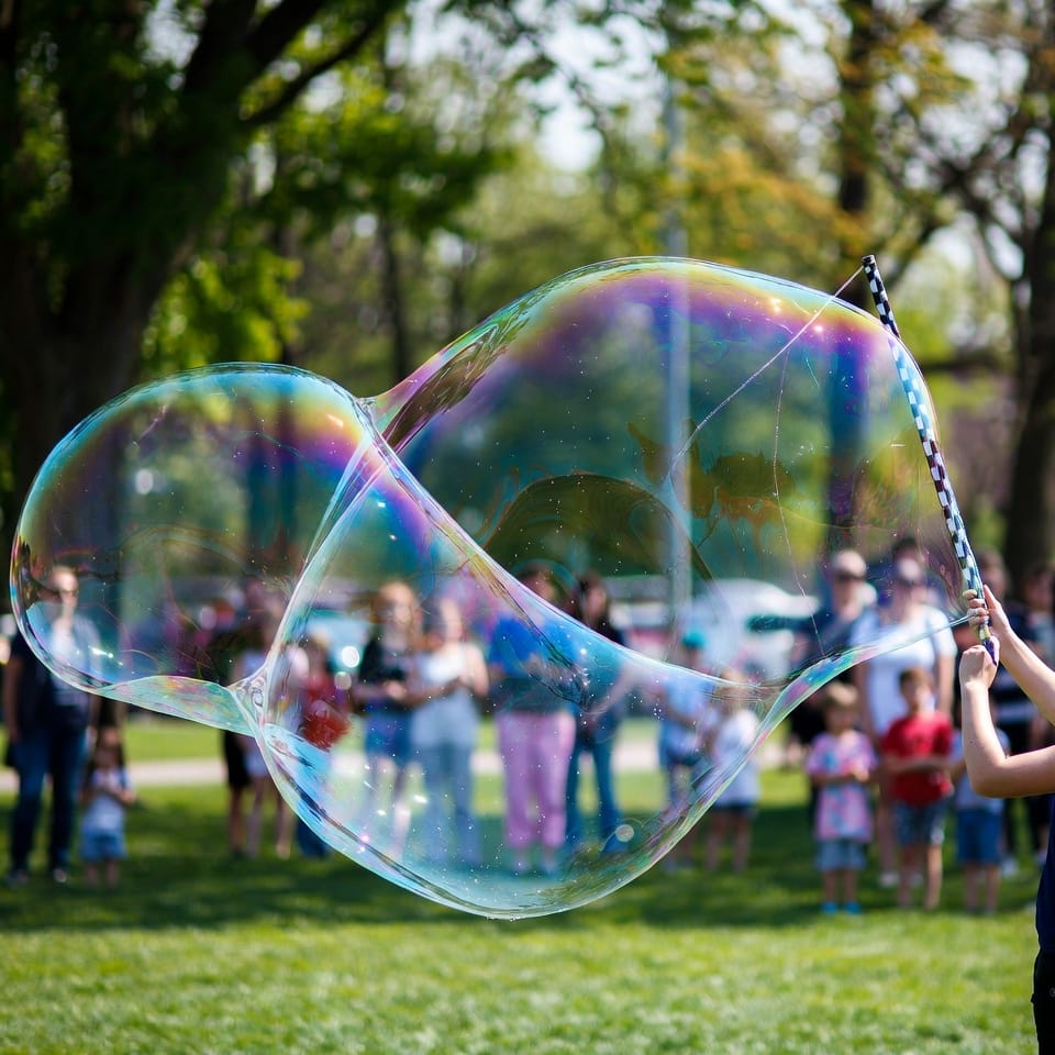 Bubbler Magic Mega Bubble Show entertaining kids at Naperville Food Truck Festival 2026