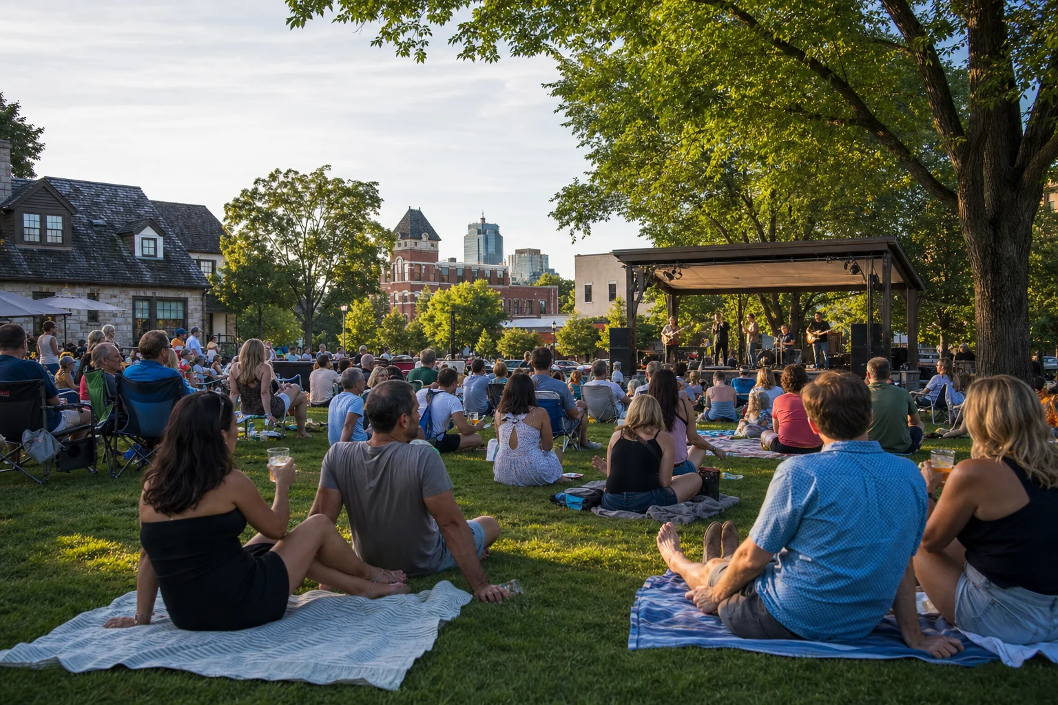 Naperville Ale Fest 2026: Dates, Tickets, and Insider Guide 4 Crowd relaxing on blankets during live music at Naperville Ale Fest 2026 at Naper Settlement