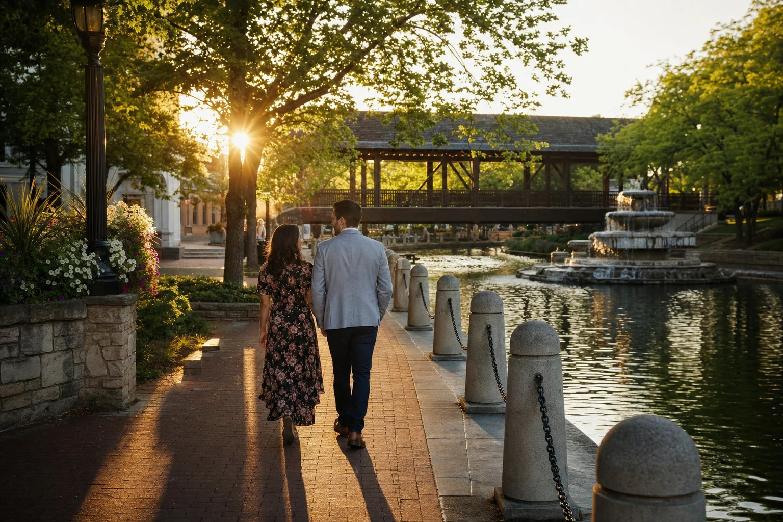 Naperville Wine Walk 2026: Dates, Tickets, and Insider Guide 4 Couple walking the DuPage Riverwalk near the Naperville Wine Walk 2026 downtown route