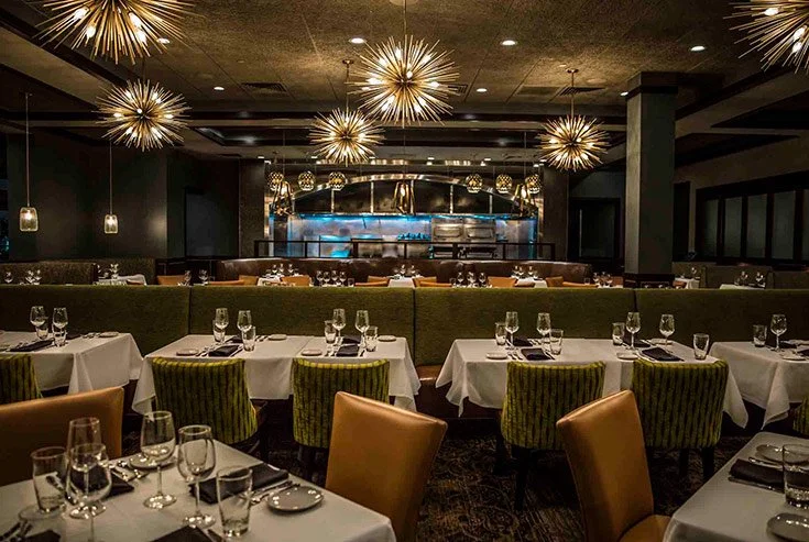 Private event dining space at Sullivan’s Steakhouse in downtown Naperville, Illinois