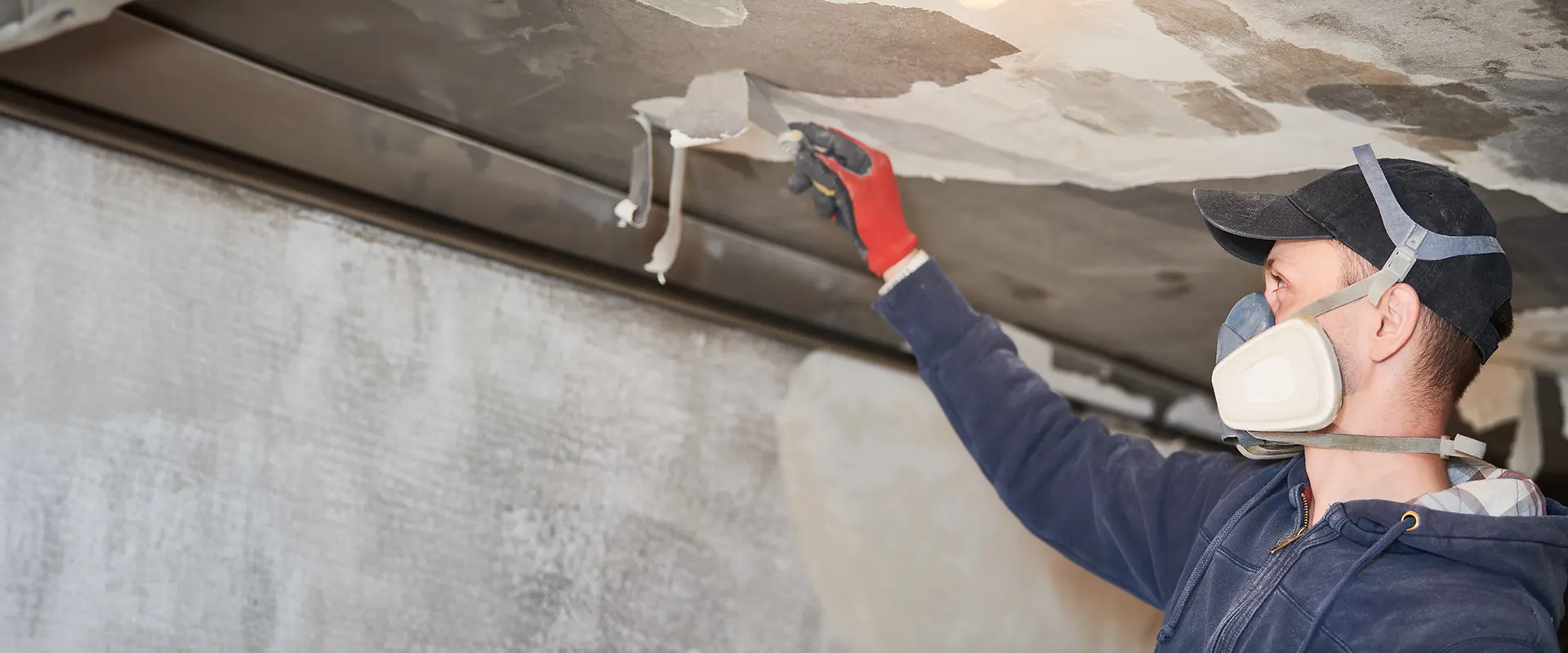 RestoPros of Chicagoland West technician providing interior restoration and damage repair services near Naperville Illinois
