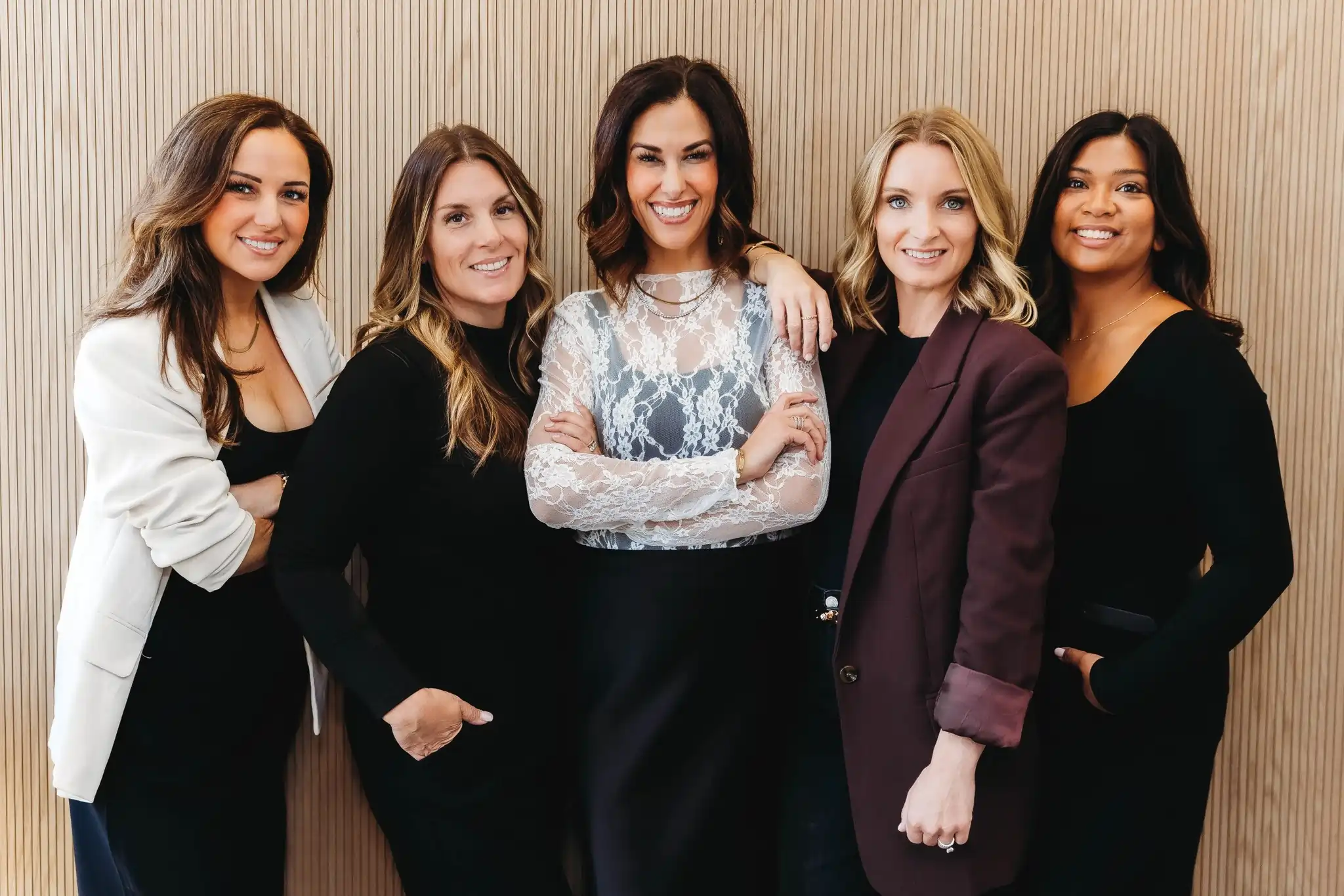 Spa Lane team portrait in Naperville, Illinois, featuring beauty and wellness professionals from a local Naperville small business serving the community