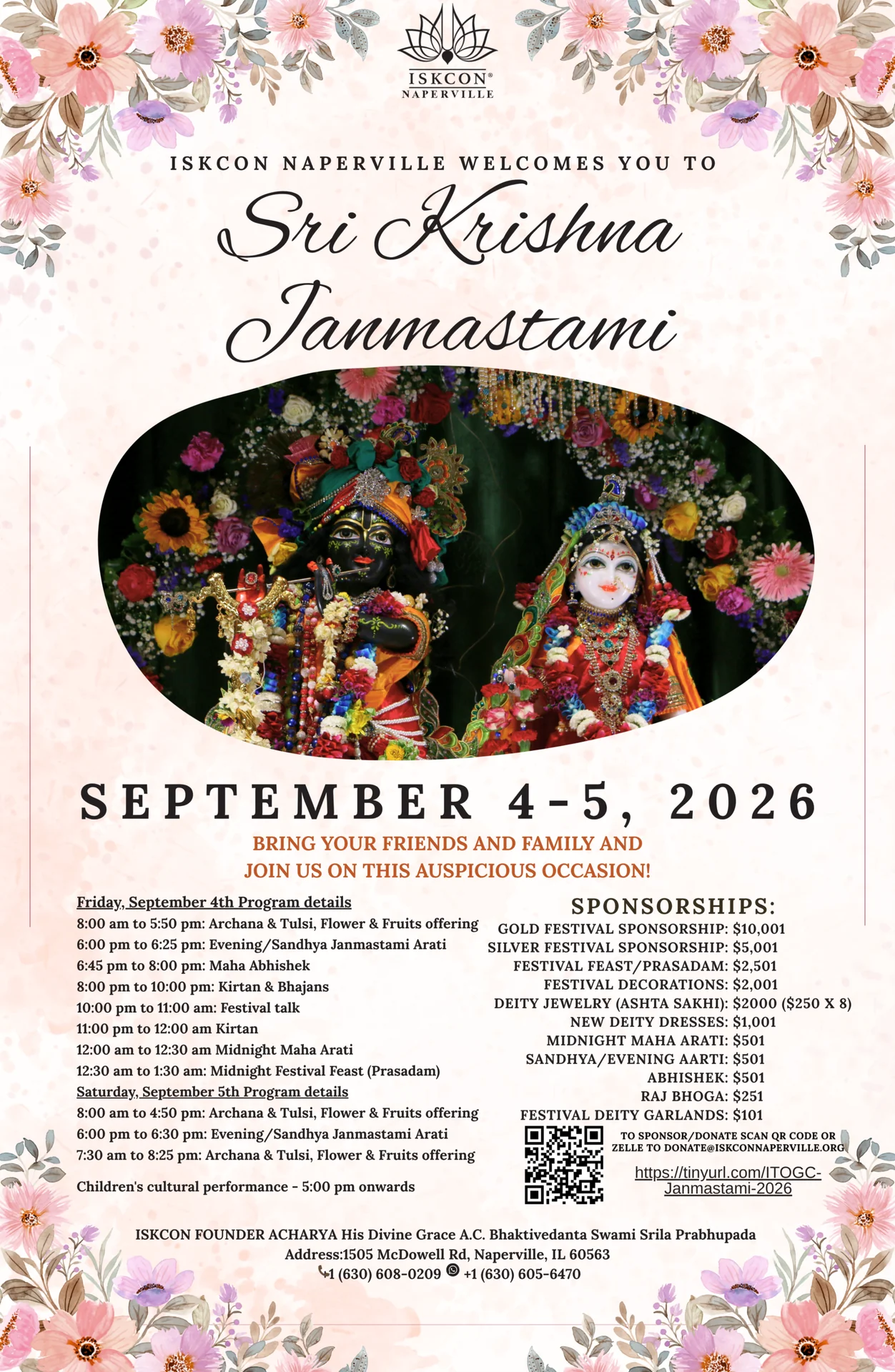 Naperville 16 Featured image for “Sri Krishna Janmashtami Food Festival 2026”