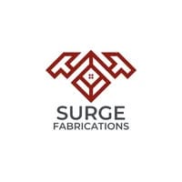 Surge Fabrications logo for a residential and commercial remodeling company serving Bolingbrook, Naperville, and nearby Illinois communities.