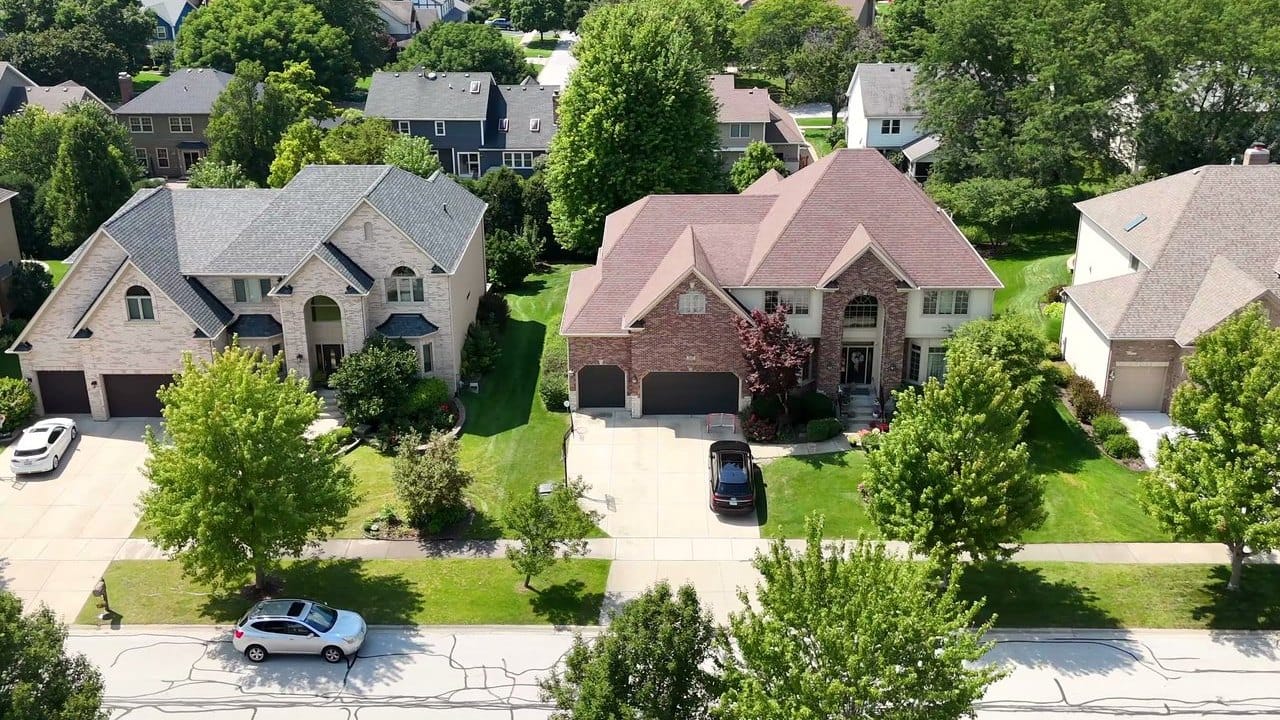 Finished two-story Naperville homes with driveways, the kind a certificate of occupancy covers