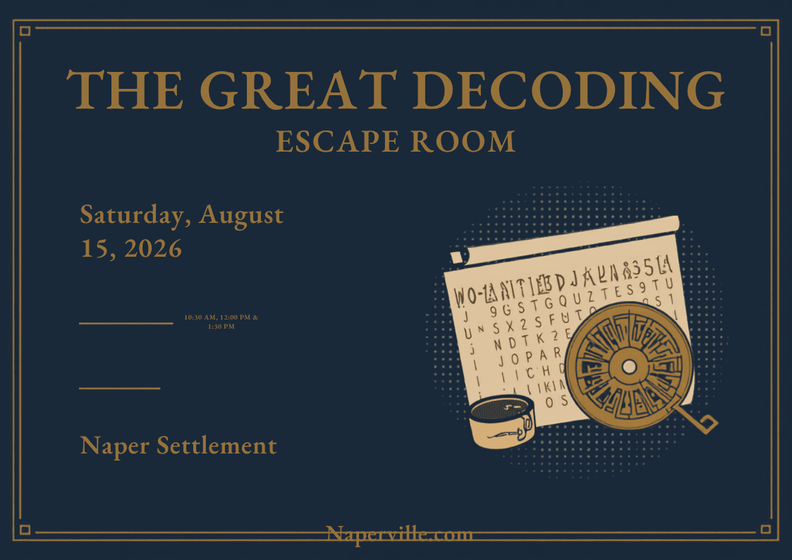 Featured image for “The Great Decoding Escape Room at Naper Settlement”