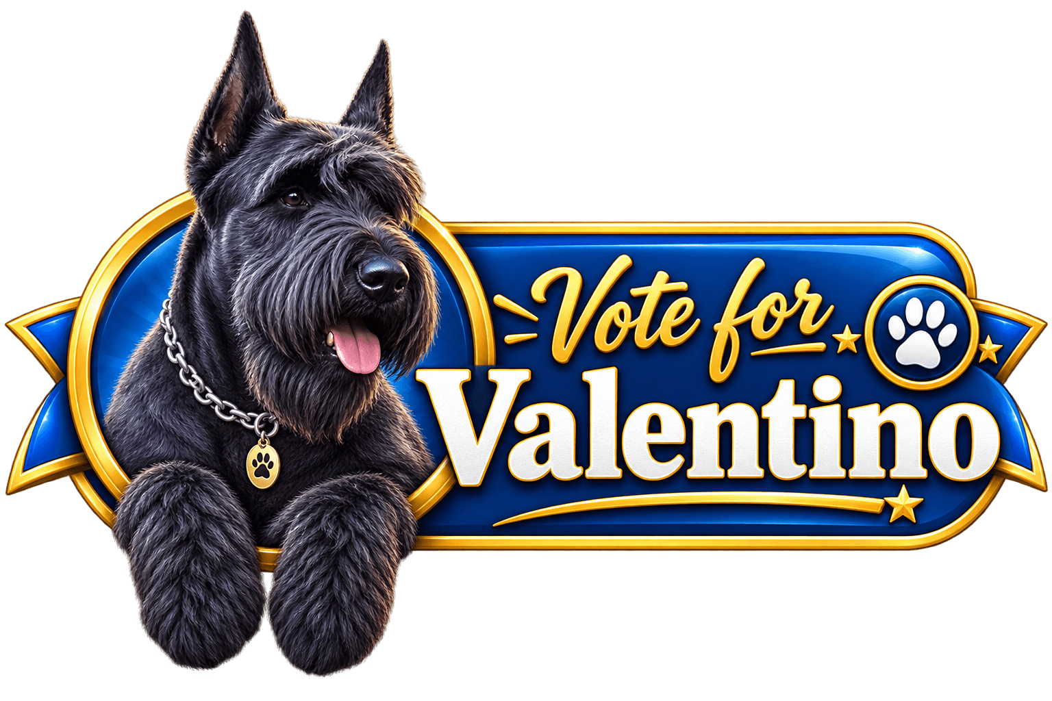 vote for valentino dog naperville dan firks happy dog