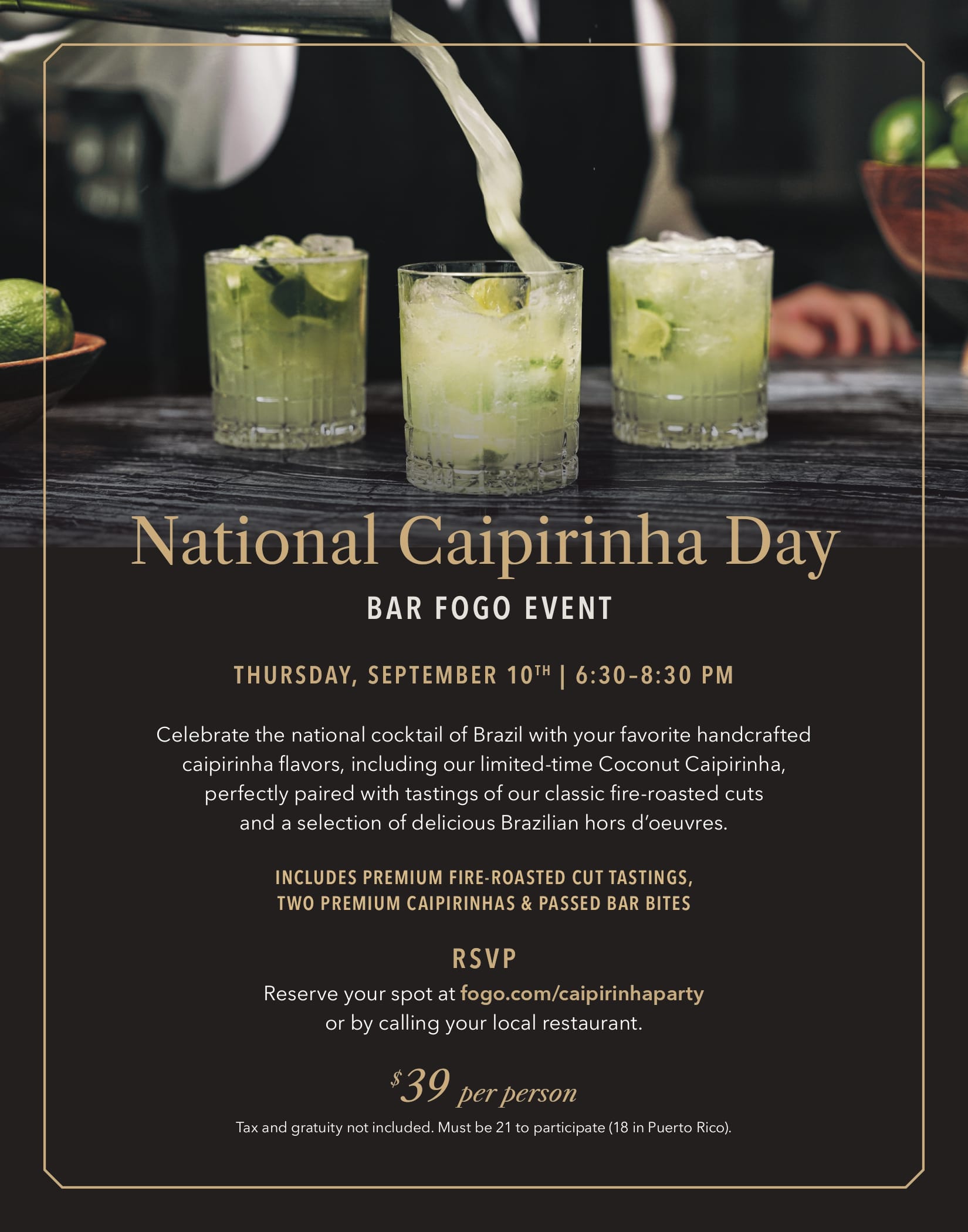 Naperville 4 Featured image for “Bar Fogo – National Caipirinha Day at Fogo de Chao Naperville”